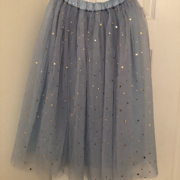 NWT Powder Blue Starry Tulle Skirt Size 4 - Picture 3 of 10
